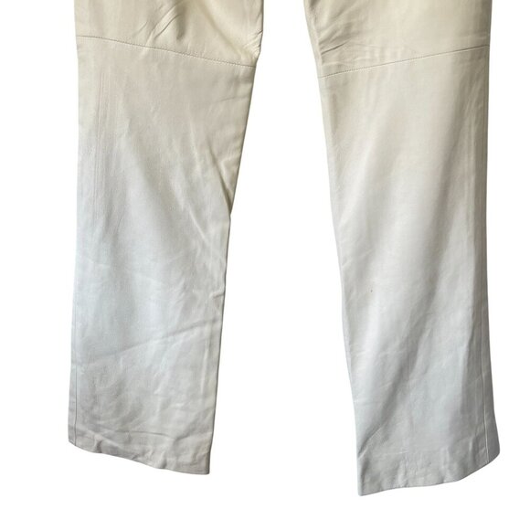 Vintage Ralph Lauren Collection Lambskin Leather Pants Size 10 Cream Union USA - Picture 12 of 12